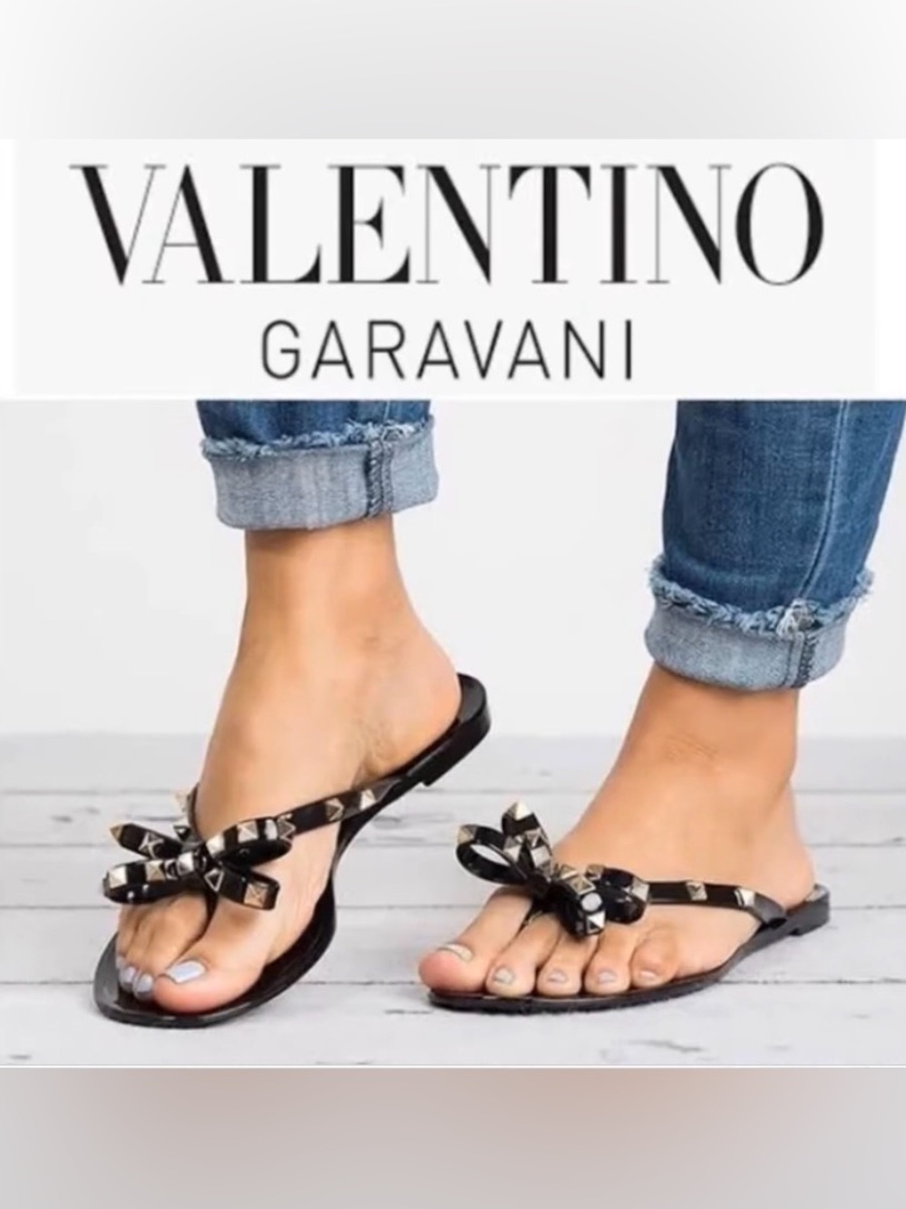 Valentino Garavani Rockstud PVC Jelly Slippers